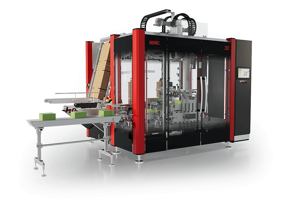 SOMIC 202 Cartoner for single-piece packaging - Cutout image of the machine on a transparent background