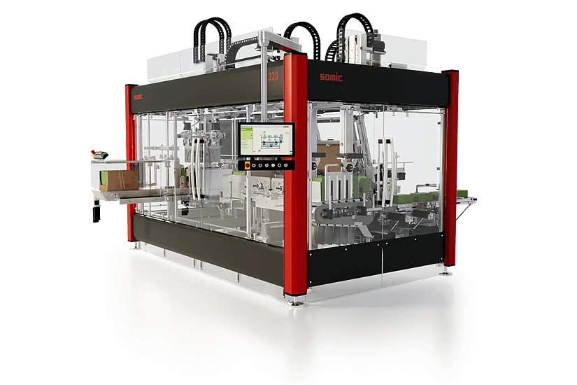 SOMIC 323 Carton Packaging Machine for Single- and Multi-Part Packages - Machine cut-out